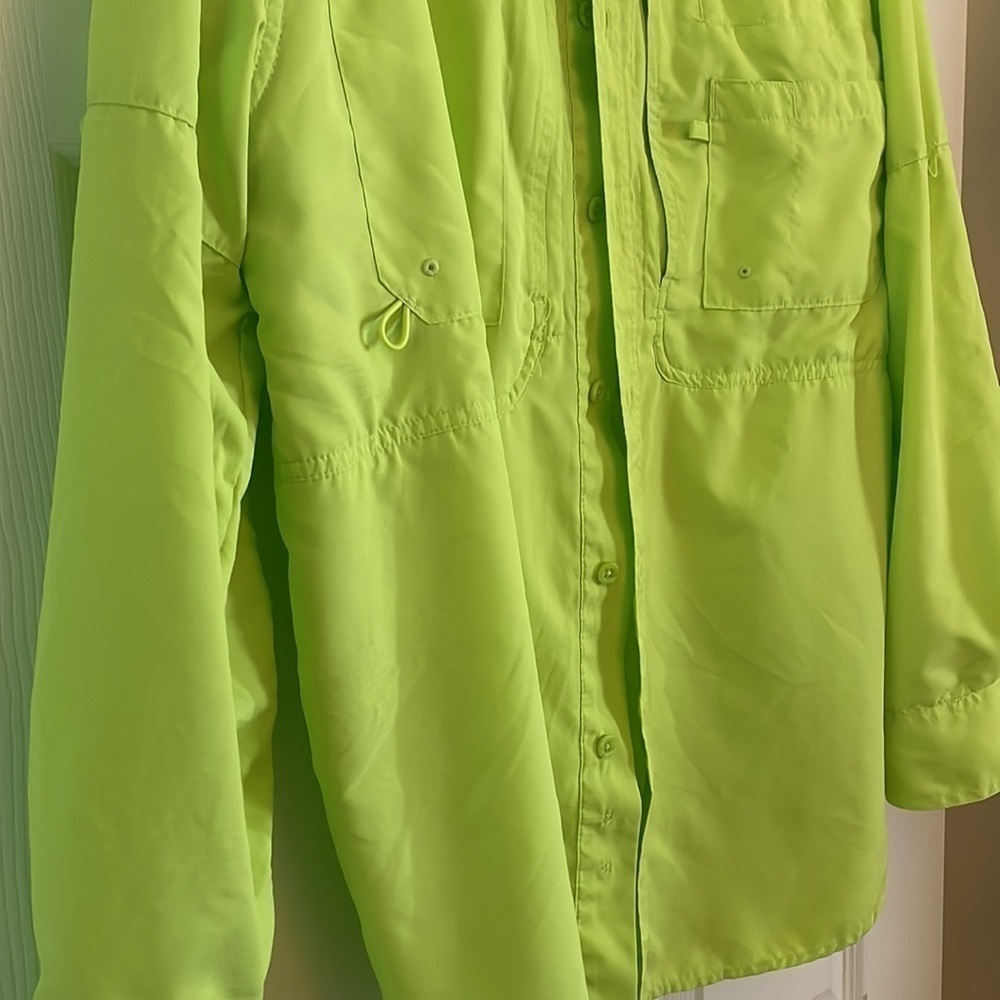 REEL Legends Lime Green Fishing Shirt - Medium - Picture 5 of 11